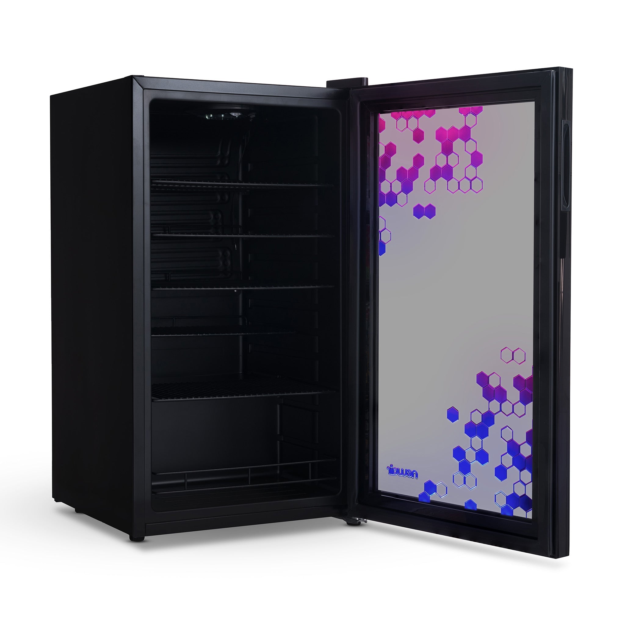 Newair® Prismatic™ Series 85 Can Beverage Refrigerator - Compact 18.7 Inch Mini Fridge for Beer, Soda & Wine - Perfect for Home Bar, Office, Dorm Room & Game Room
