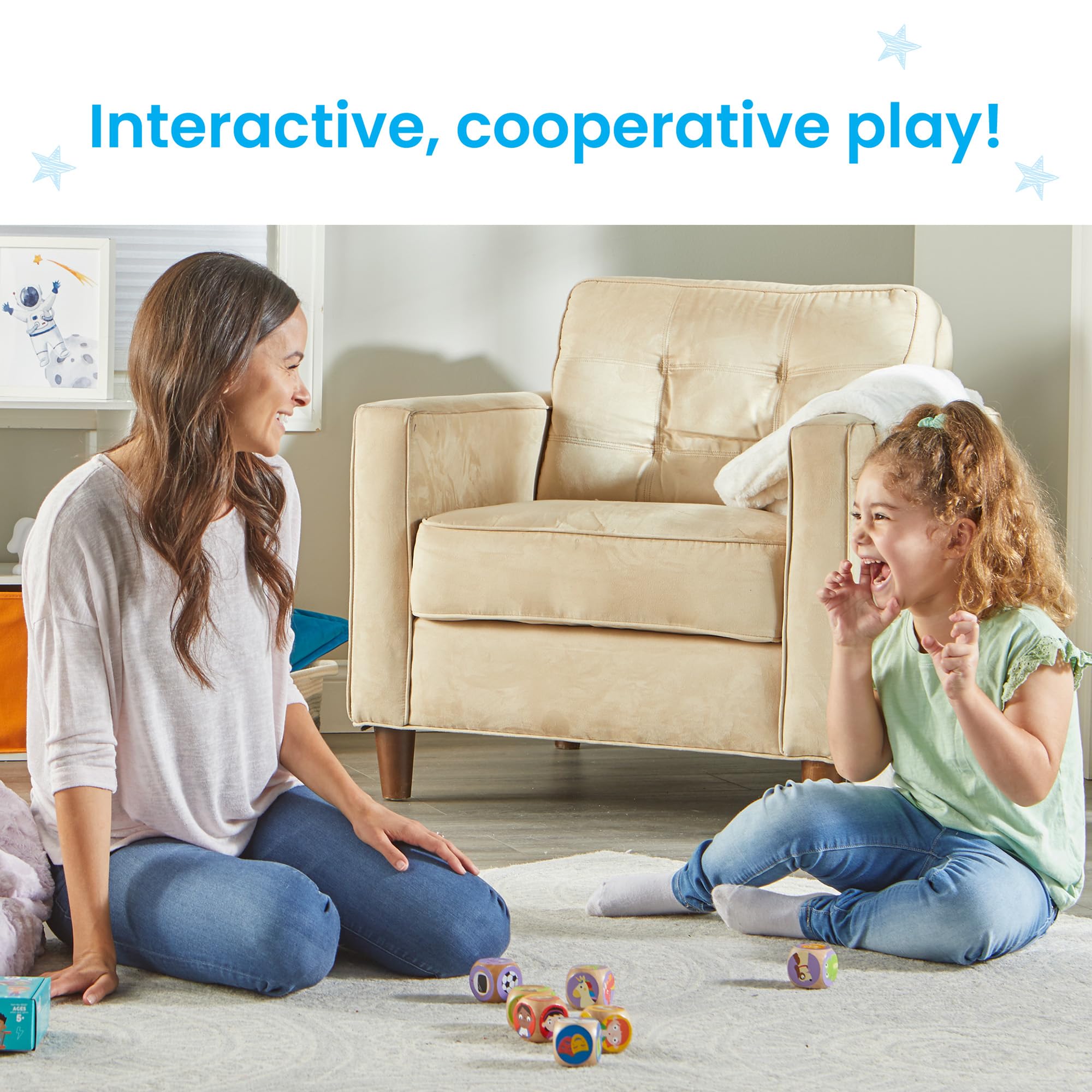 hand2mind Rolling for Feelings Dice Game - Social Emotional Learning Toys for Kids | Therapy Games for Emotional Regulation & Social Skills Development | Perfect for Play Therapy, School Counselors & Classroom Activities