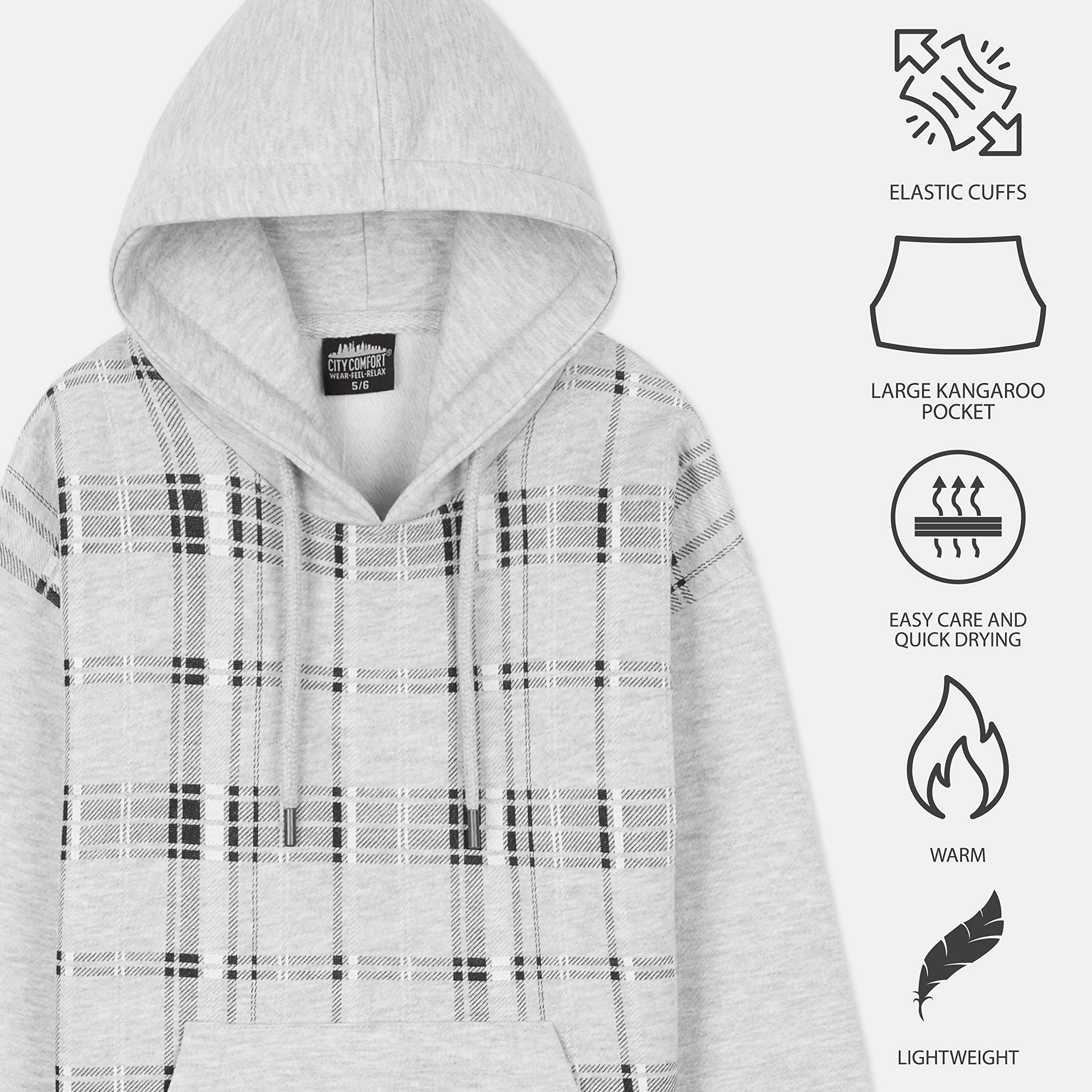 CityComfort Boys Gaming Hooded Sweatshirt - Soft Kids Pullover Hoodie for Gamers - Perfect Gift for Birthday & Game Nights