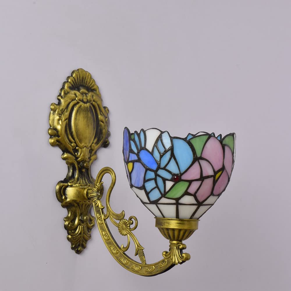 Modern Glass Wall Sconces - Creative Colorful Splicing LED Wall Lights for Bedroom, Living Room & Hallway - Up/Down Lighting Fixtures for Indoor Wall Mounted Ambient & Accent Illumination
