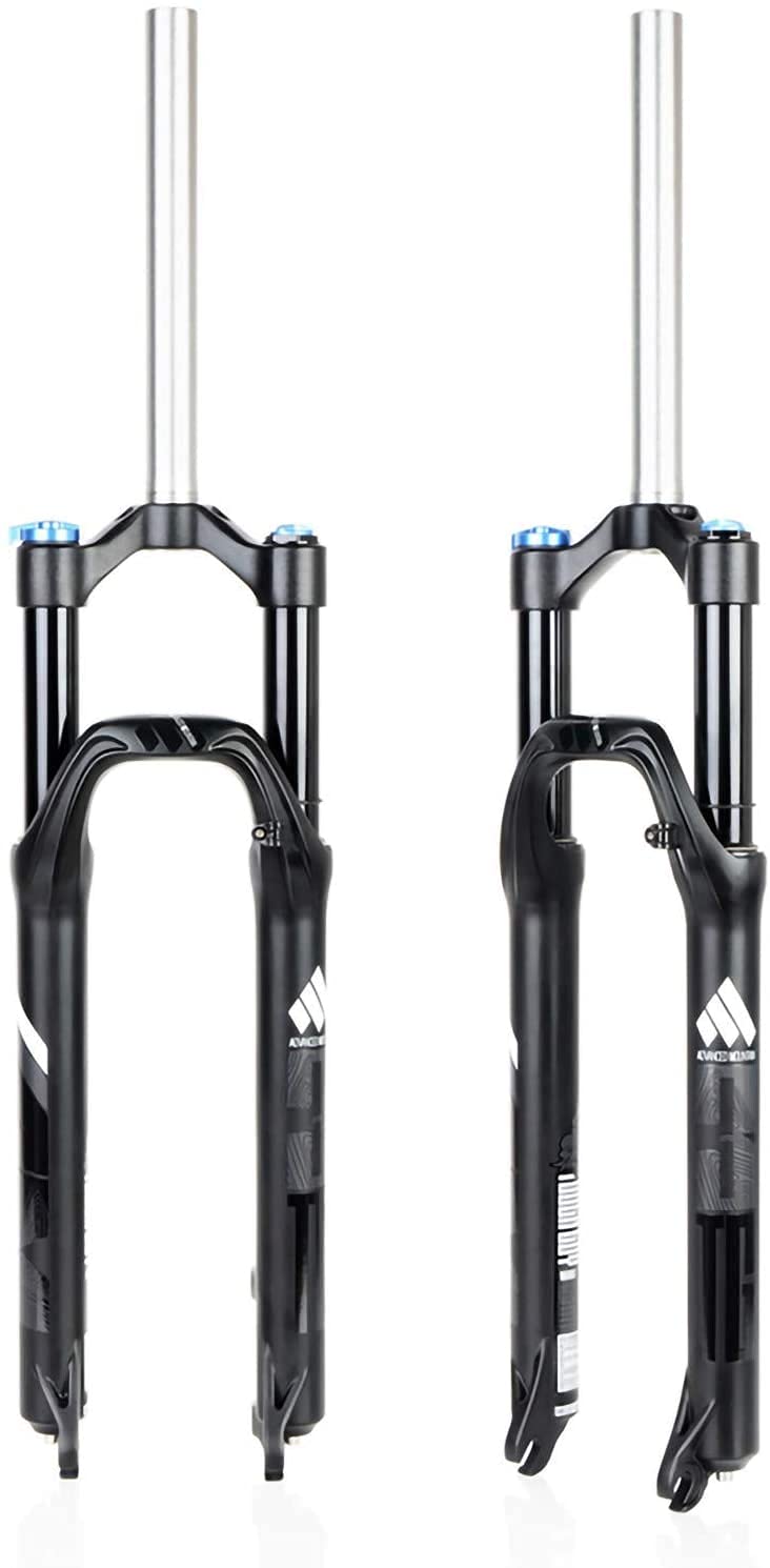 Premium MTB Front Suspension Fork 26 & 27.5 Inch - Adjustable Air Pressure, Shoulder Control Lock, Shock Absorption for Mountain Bikes | Ideal for Trail Riding, Downhill & Cross-Country Cycling