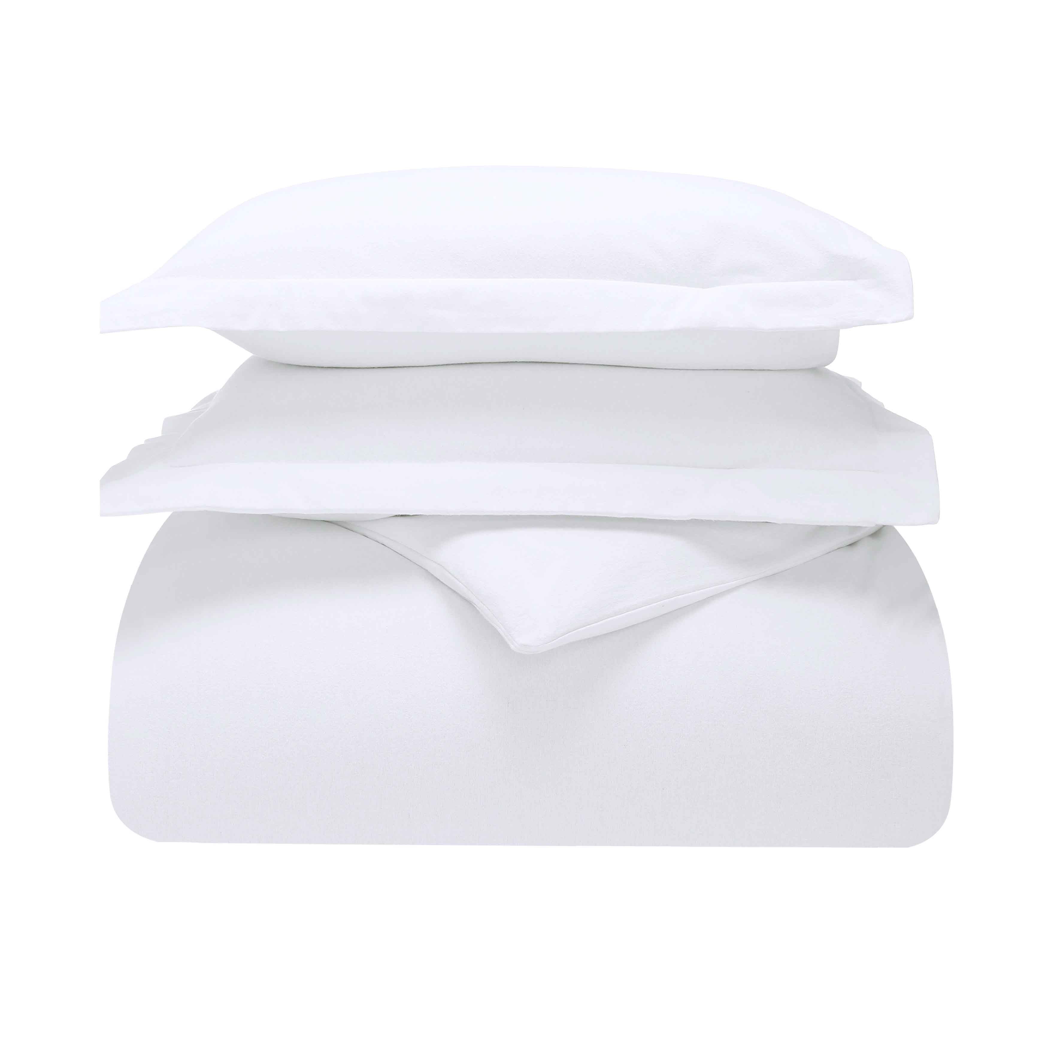 Premium Rome Flannel Cotton Solid Brushed Duvet Cover Set - Soft & Cozy Queen/King Size Bedding for Winter - Perfect for Cold Weather & Cozy Bedroom Decor