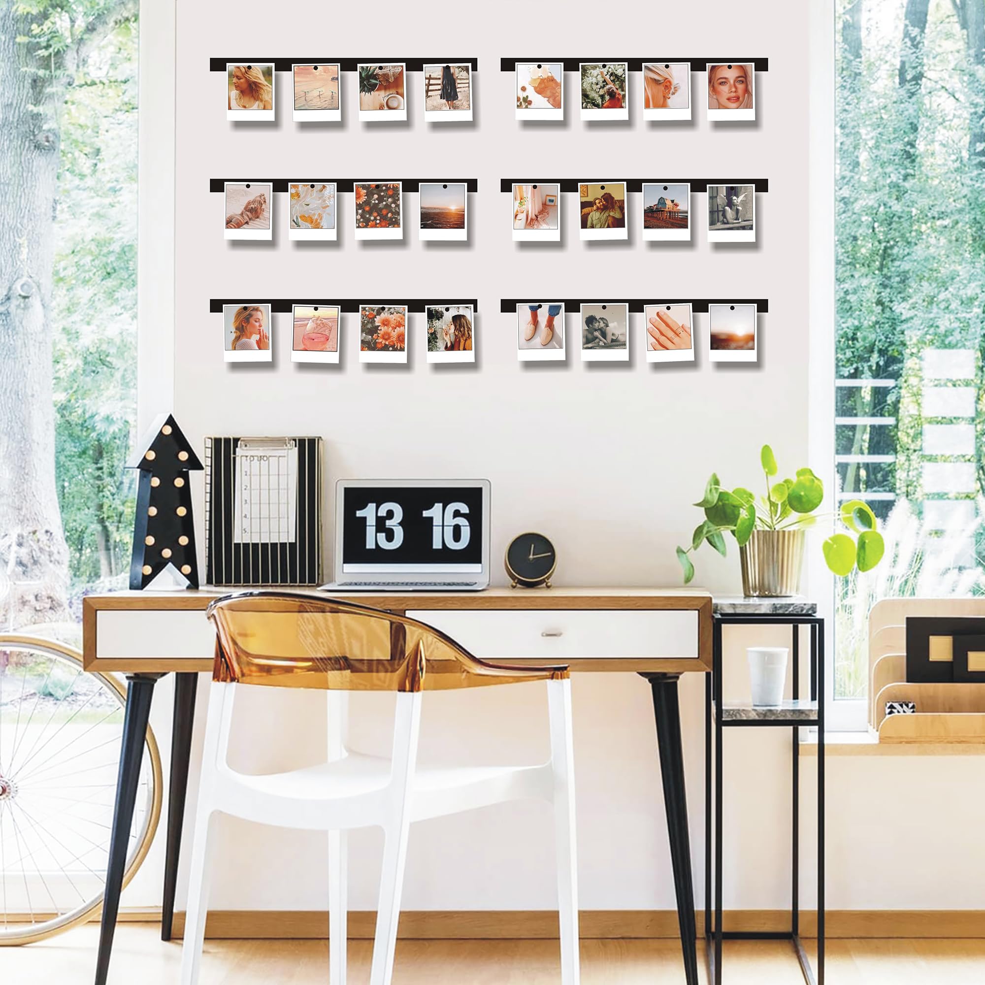 Magnetic Photo Frames - 6 Pack Wall Hanging Display for Home Decor