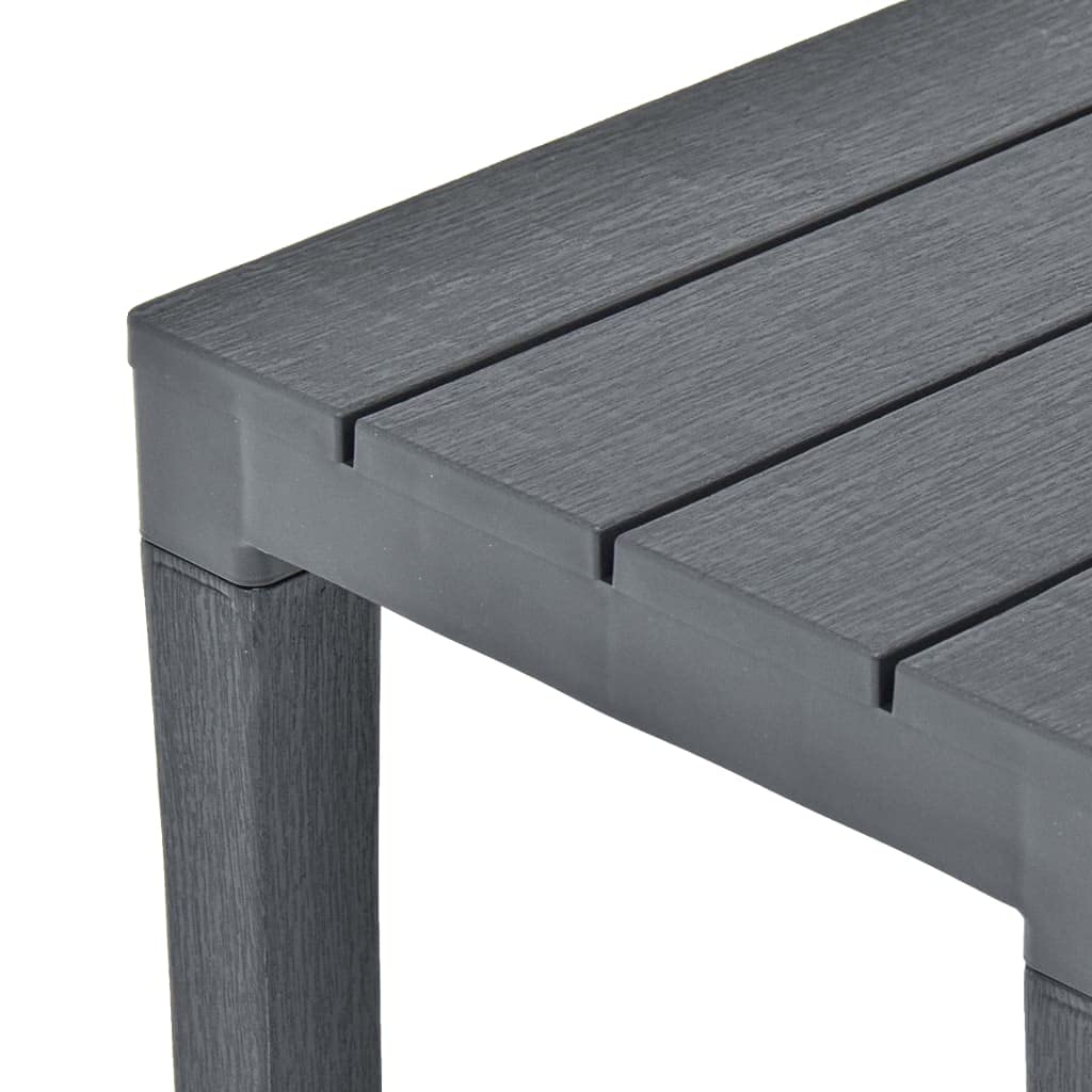 2-Pack Anthracite Plastic Garden Bench Set - Outdoor Patio Furniture for Yard, Garden & Backyard Seating - Fast Shipping | Perfect for Relaxing, Entertaining & Enhancing Outdoor Spaces