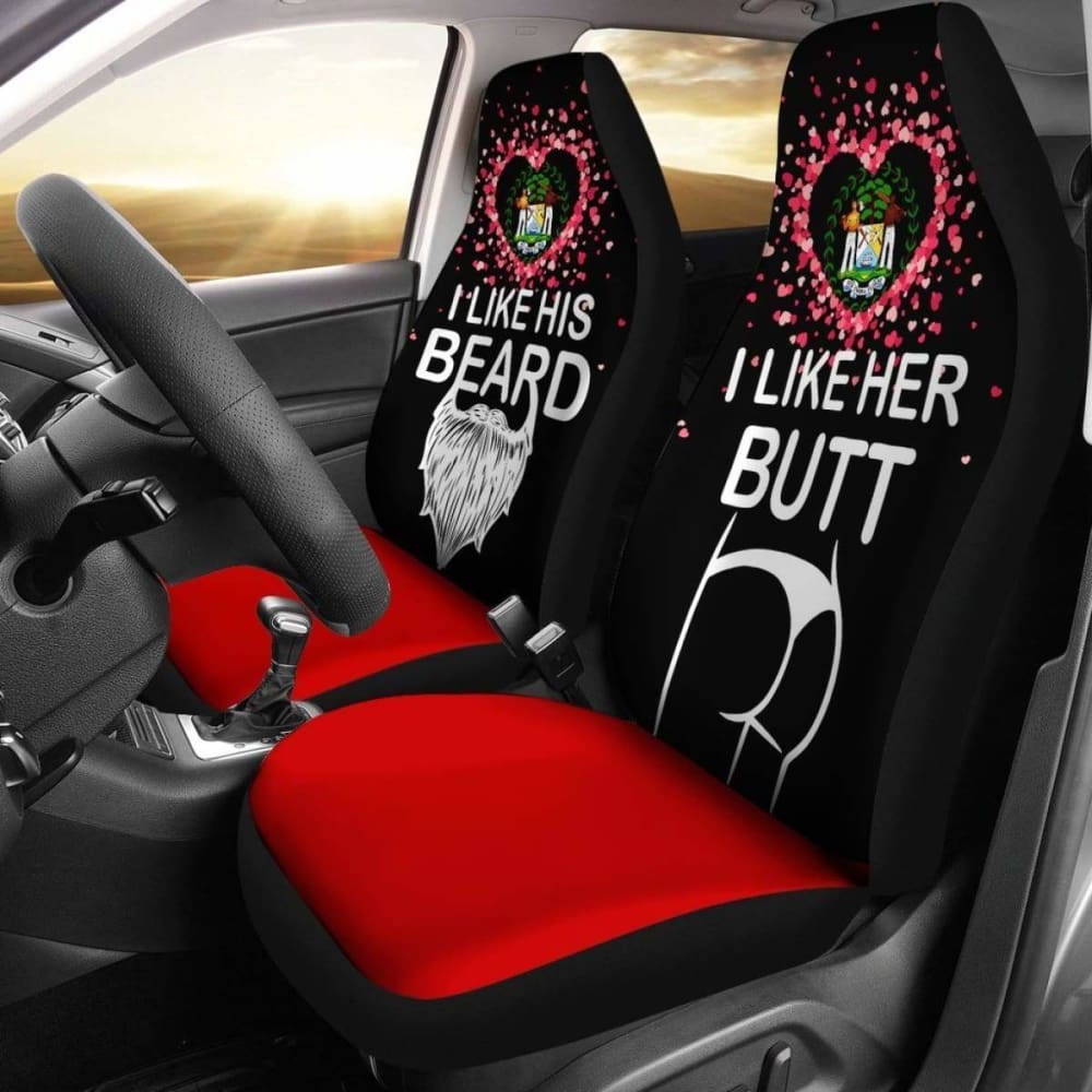 Premium Belize Car Seat Covers for Couples - Valentine's Day Gift Set (His & Hers, 2-Piece) - Perfect for Road Trips & Romantic Getaways