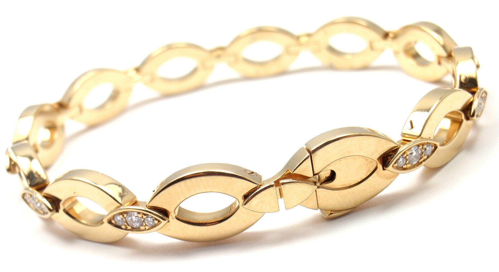Authentic Cartier 18K Yellow Gold Diamond Diadea Link Bracelet - Luxury Jewelry for Women, Perfect for Weddings, Anniversaries & Special Occasions