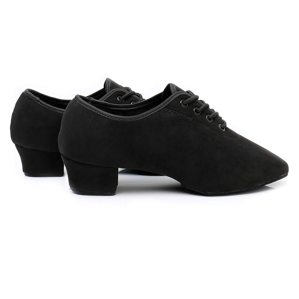 TINRYMX Boys & Men Lace-Up Dance Shoes - Low Heel Ballroom, Latin, Tango, Salsa Performance & Training Shoes for Kids & Adults - Perfect for Dance Practice & Performances