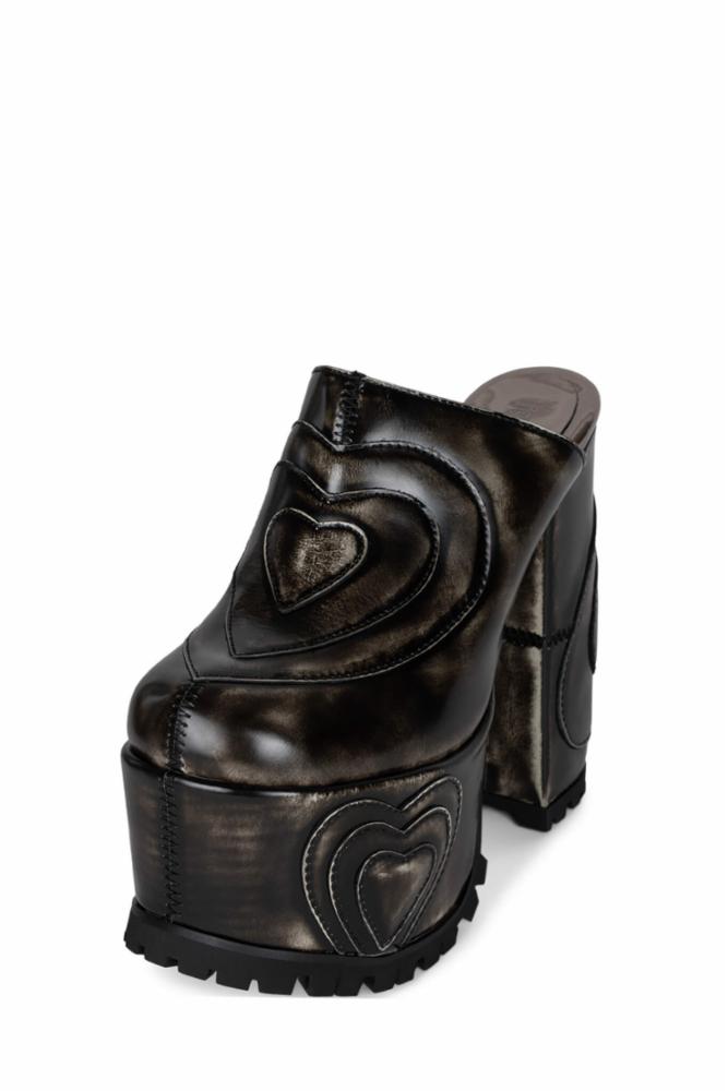 Jeffrey Campbell Women's Coronary Black M Platform Boots - Stylish Chunky Heel Ankle Booties for Women | Perfect for Fall Outfits, Night Out & Streetwear Fashion