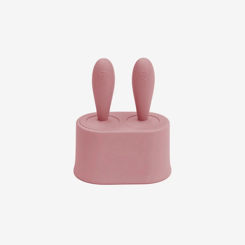 EzPz Tiny Pops in Blush - Silicone Baby Feeding Set for Toddlers | Perfect for First Foods, Mess-Free Mealtime & Travel