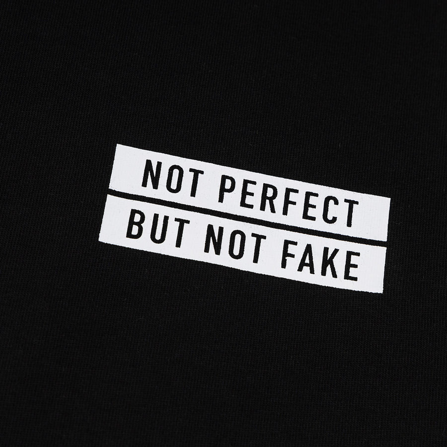 ASUSL NOT PERFECT TEE - Black Cotton Unisex T-Shirt for Casual Wear & Street Style Fashion