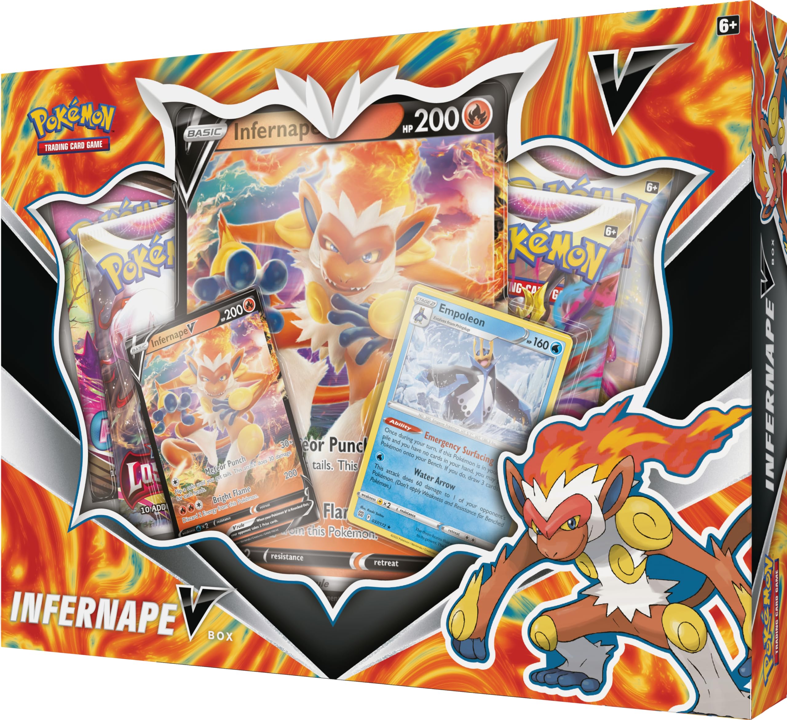Pokemon Infernape V Trading Card Box - 36 Booster Packs, Exclusive Holo Card & Collectible Sleeves - Perfect for Battles, Gifts & Collectors