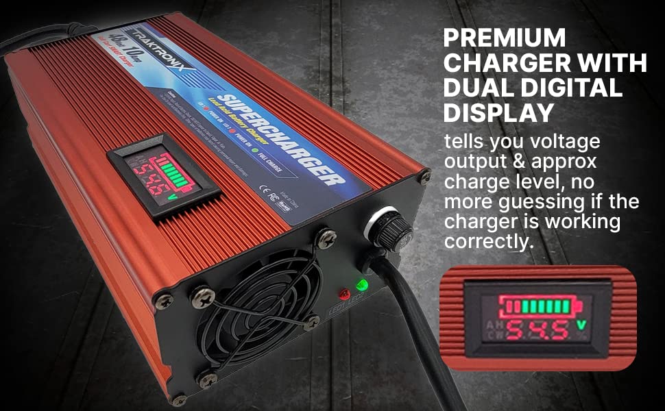 48V EZGO RXV & TXT Golf Cart Battery Charger - Supercharger for Fast Charging | Perfect for Golf Courses, Resorts & Home Use