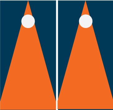 Custom Orange and Navy Cornhole Game Set - Premium Tailgate Matching Boards for Outdoor Parties, BBQs, and Backyard Fun