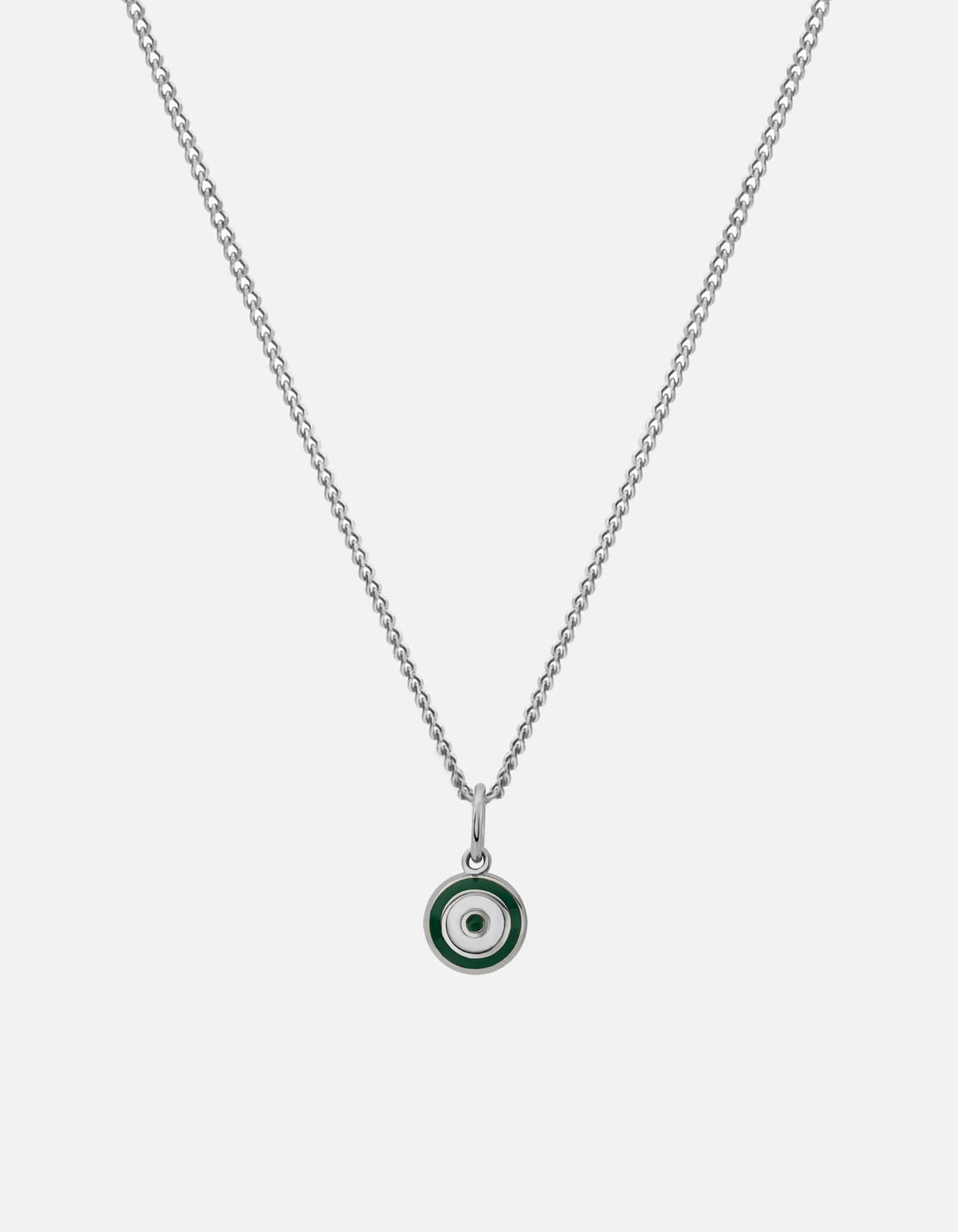 Sterling Silver Sky Blue Ojos Necklace - Elegant Evil Eye Pendant for Women - Perfect for Protection, Fashion & Gift Giving