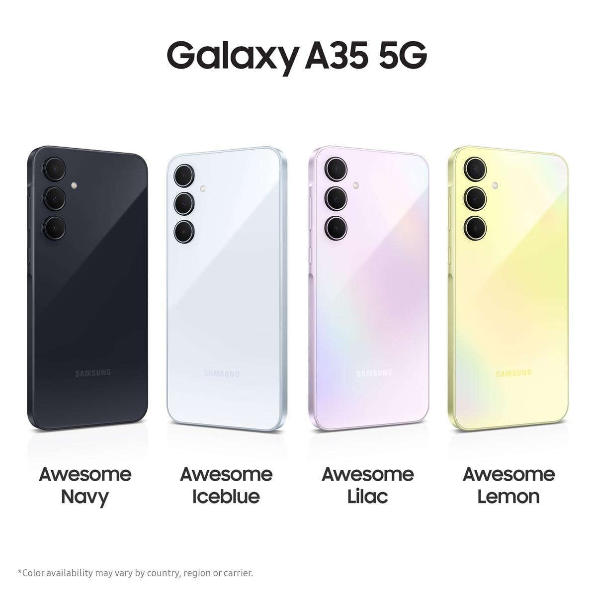 Samsung Galaxy A35 5G Unlocked Smartphone 256GB 8GB RAM | 50MP Camera | 2-Day Battery | Awesome Navy Color | UK Version with 3-Year Warranty | Perfect for Travel, Photography & Business Use