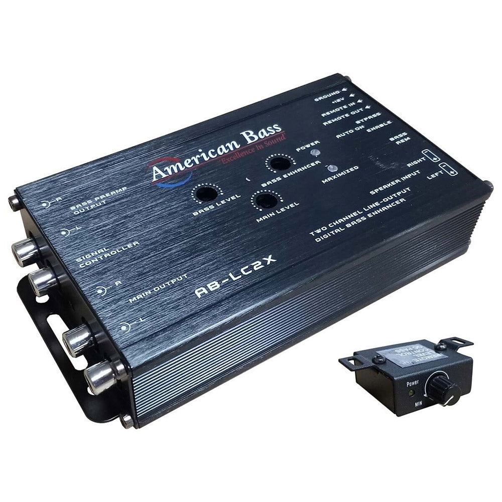 American Bass ABLC2X 2-Channel Line Output Converter with Digital Bass Enhancer - High Power Car Audio Signal Processor for Amplifiers & Subwoofers - Perfect for Car Stereo Upgrades & Bass Boost Systems