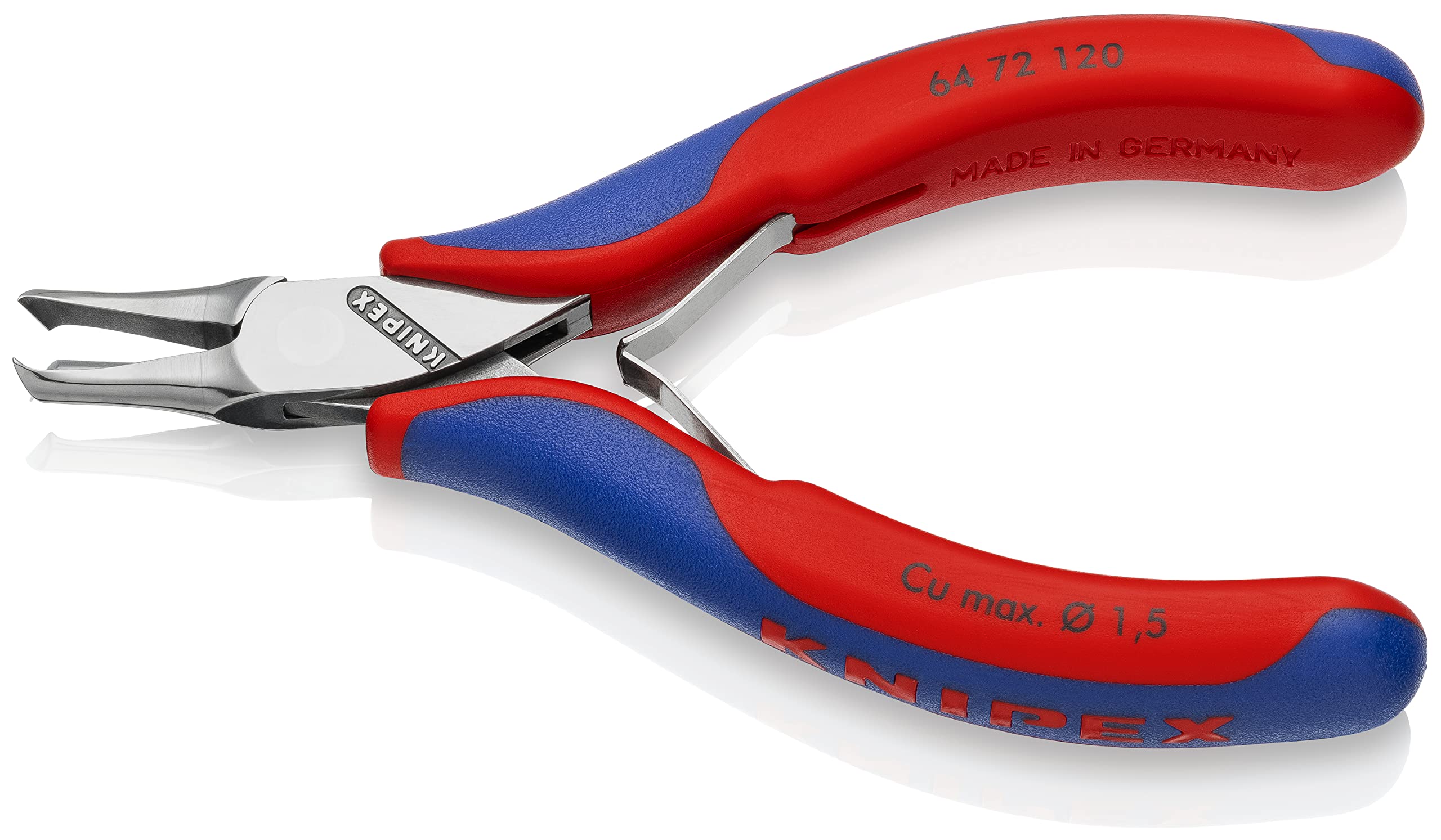 Knipex 64 72 120 Electronics End Cutting Nippers - Precision Wire Cutters for Electronics, Jewelry & Crafts - Ideal for DIY Projects, Electrical Work & Small Wire Cutting