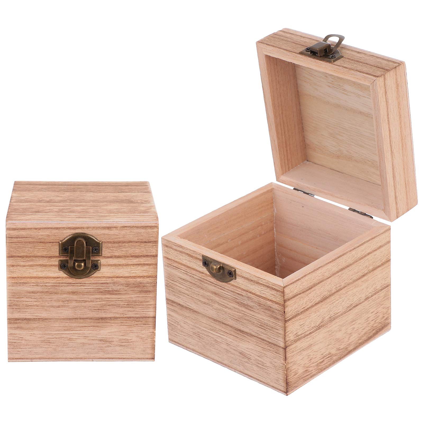 YARNOW 2-Piece Unfinished Wooden Jewelry Box Set with Locking Clasp - DIY Craft Gift Box for Jewelry Storage, Home Decor & Handmade Projects (Vintage Style) | Perfect for Wedding Favors, Birthday Gifts & Craft Room Organization