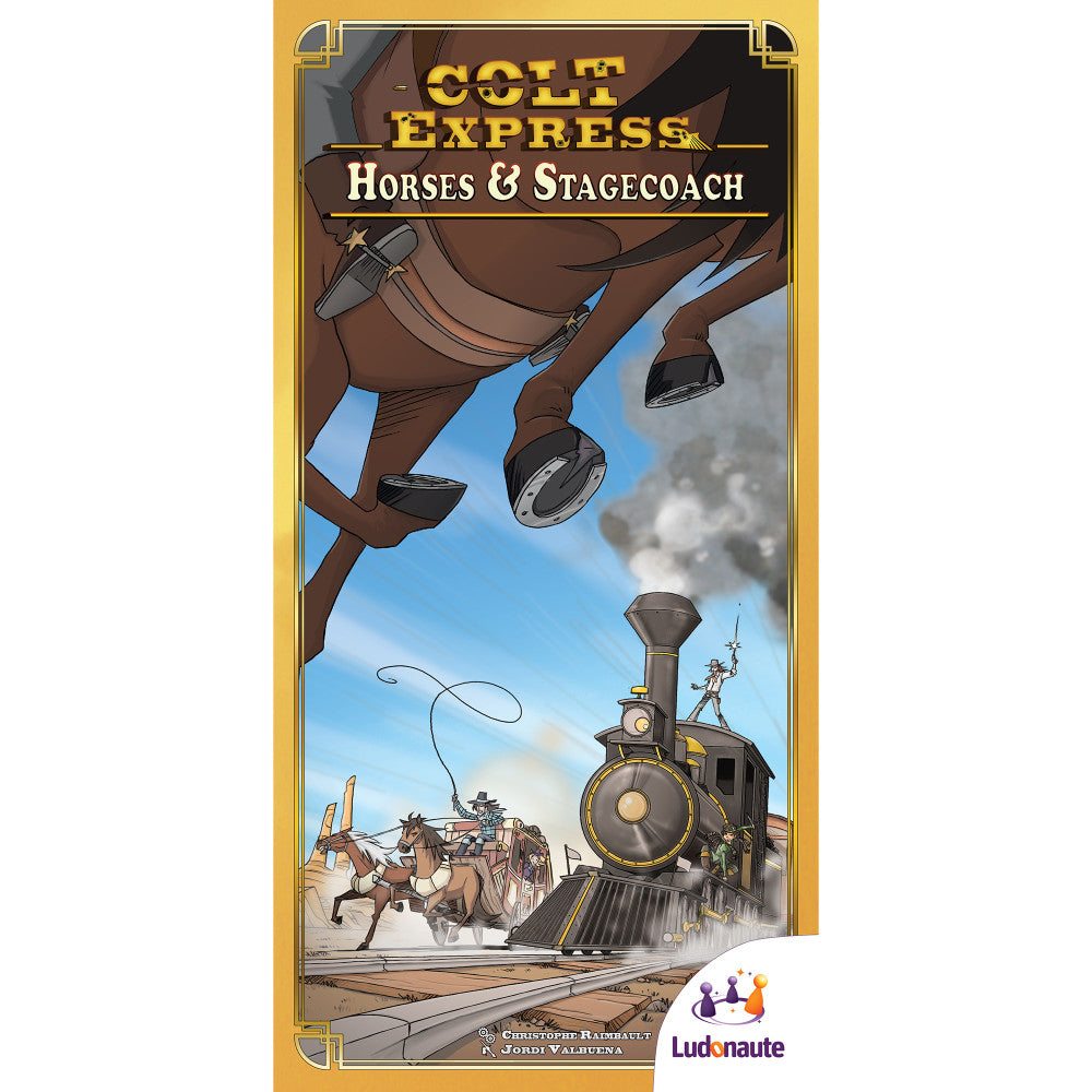 Colt Express: Horses & Stagecoach Expansion - Wild West Adventure Board Game for Family Game Night & Western Themed Parties