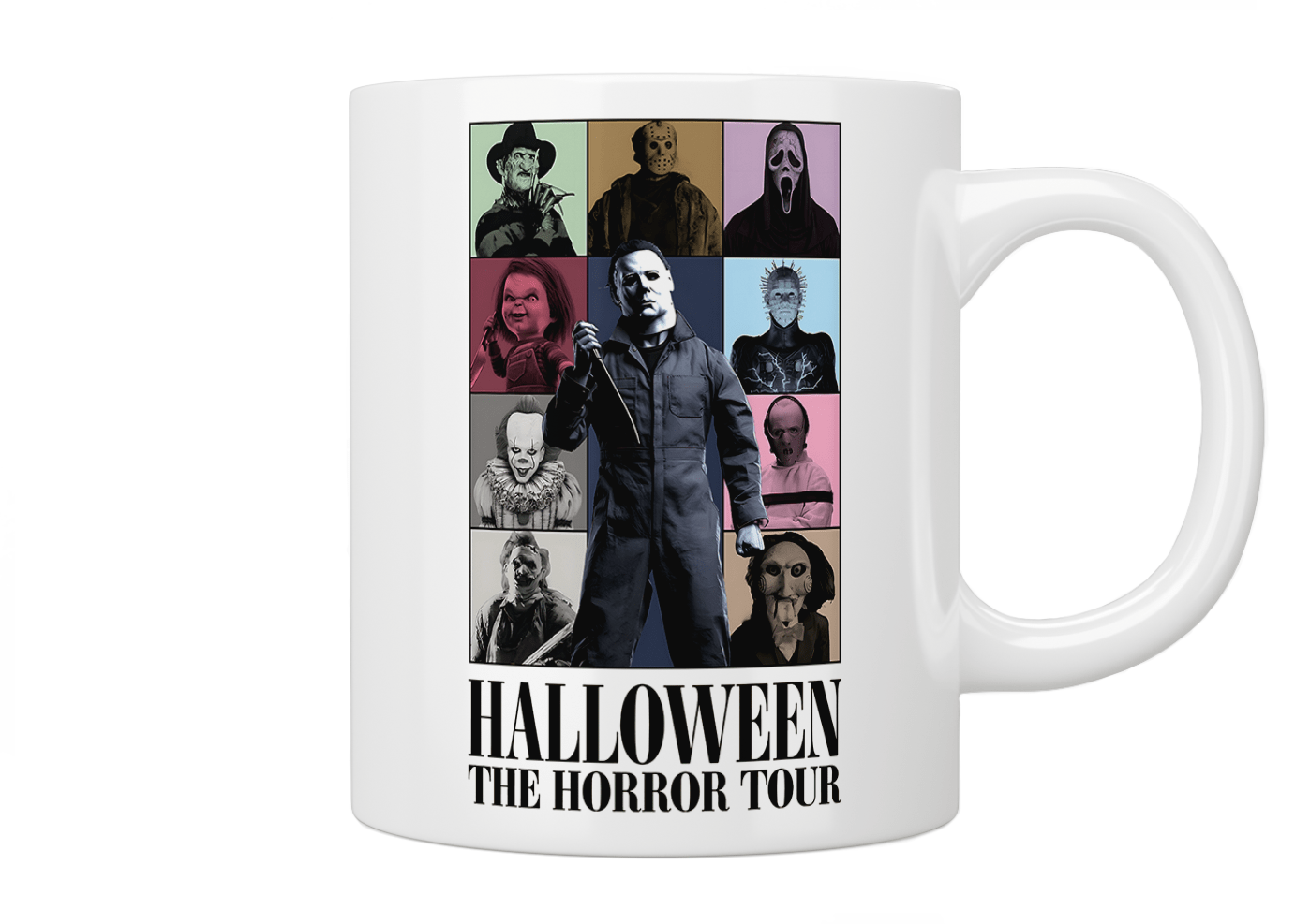 Halloween Horror Tour Mug - Spooky Coffee Cup for Halloween Lovers - Perfect for Trick or Treating, Haunted House Parties & Horror Movie Nights