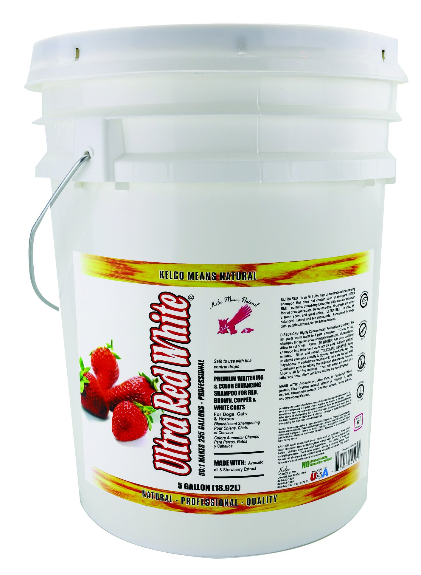 Kelco 50:1 Ultra Red Shampoo Concentrate - 5 Gallon for Salon & Professional Hair Care | Vibrant Color Enhancement for Red & Auburn Hair