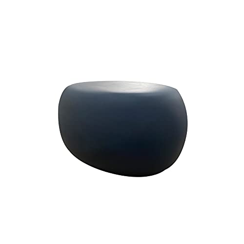 Lightweight Concrete Modern Furniture - Multifunctional Seat Chair, End Table, Ottoman & Garden Decor for Indoor & Outdoor Use - Black FCT27BK | Perfect for Patio, Living Room & Backyard Decor