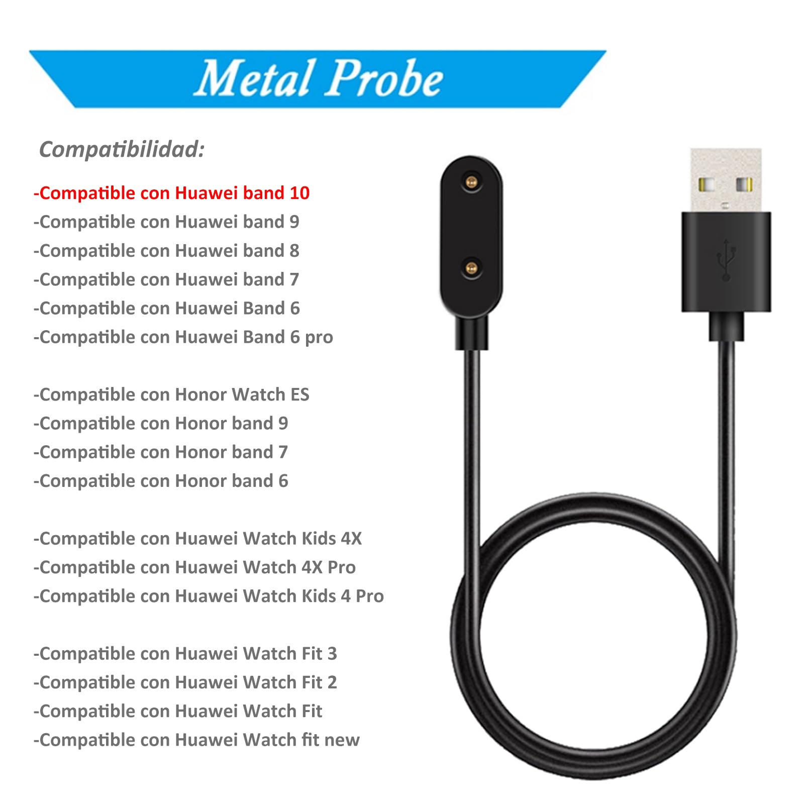 Original Title: Charger for Huawei Watch Fit/Huawei Band 6 / Honor Band 6 USB Charging Data Charger   Optimized Title: **Universal USB Charger for Huawei Watch Fit, Huawei Band 6, Honor Band 6 - Fast Charging Cable with Data Sync - Perfect for Travel, Gym & Daily Use**