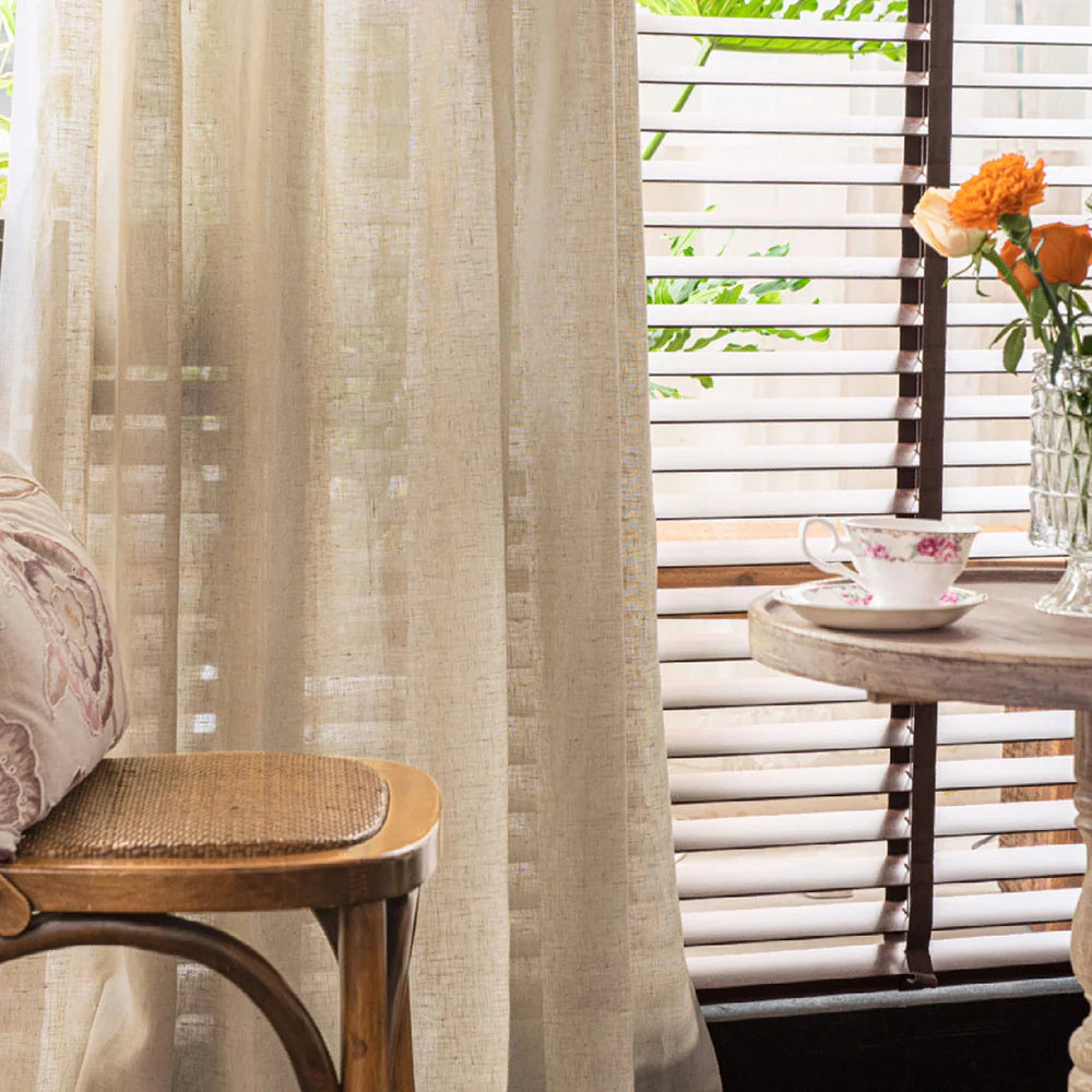 Custom Sheer Pleated Curtains - Lightweight & Breathable Window Drapes for Living Room, Bedroom, Nursery | Dawn Home Decor