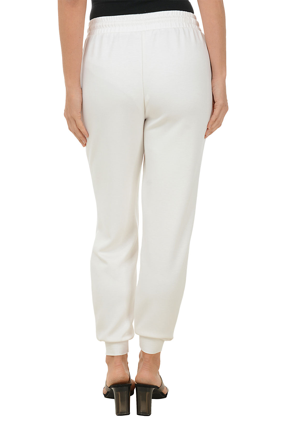 Heart Embroidered Jogger Pants for Women - Soft Cotton Lounge Pants with Elastic Waistband - Perfect for Yoga, Running, and Home Relaxation