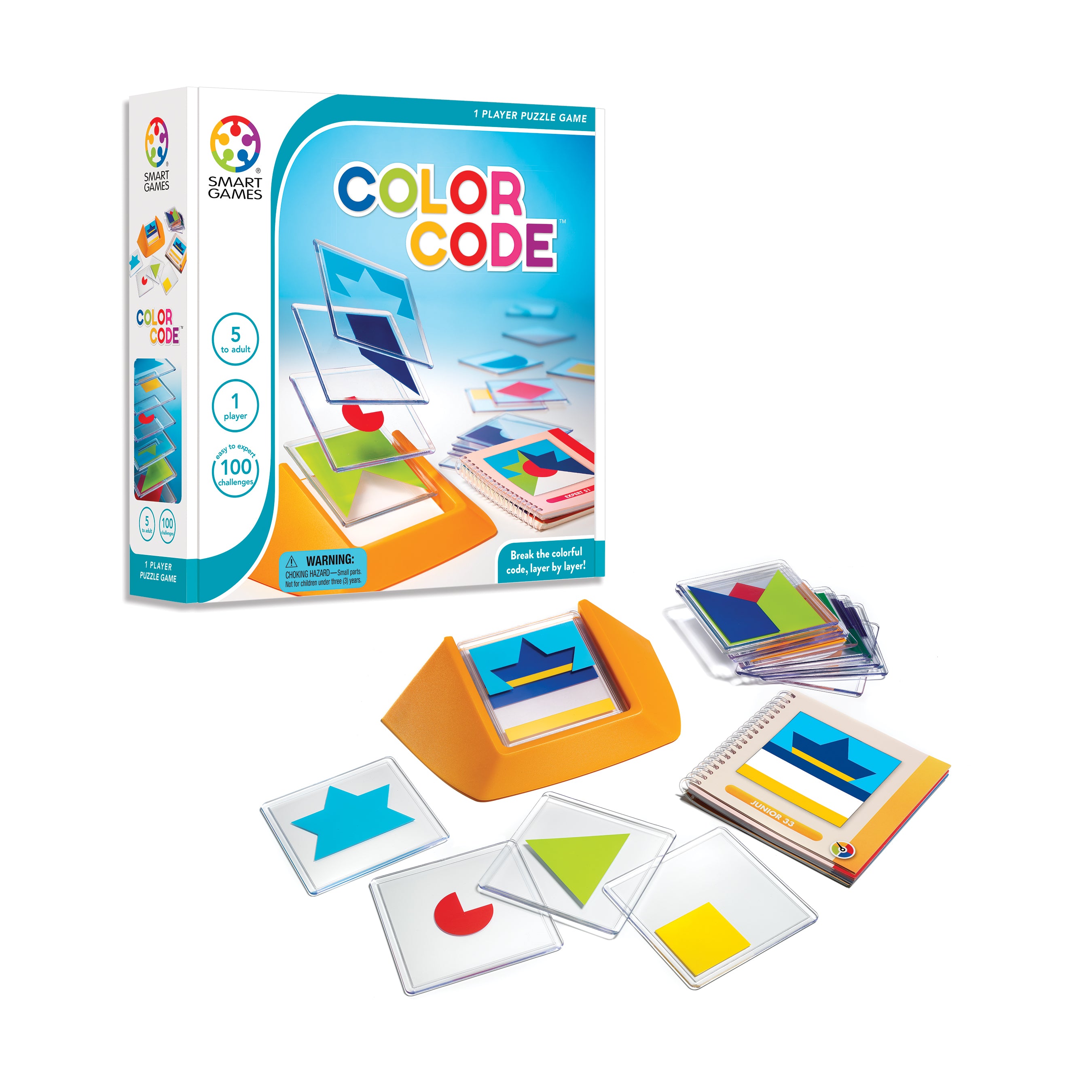 Color Code Visual Perception Stacking Puzzle Game - Brain Teaser for Kids & Adults - Perfect for Family Game Night & Classroom Learning Activities