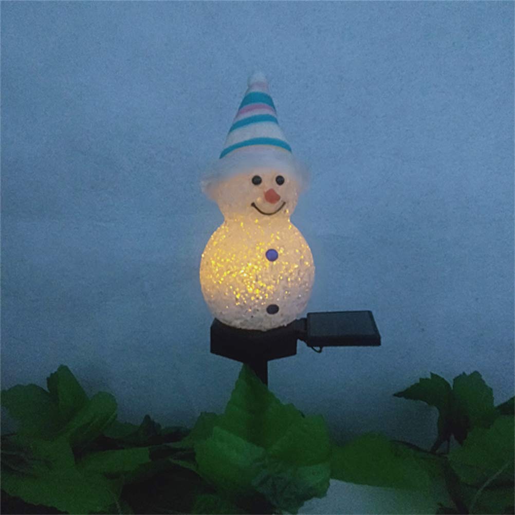 ABOOFAN Solar Snowman Pathway Lights - Outdoor Christmas Decoration with Solar Panel for Garden, Patio, and Walkway | Weatherproof Holiday Lighting for Yard, Lawn, and Driveway