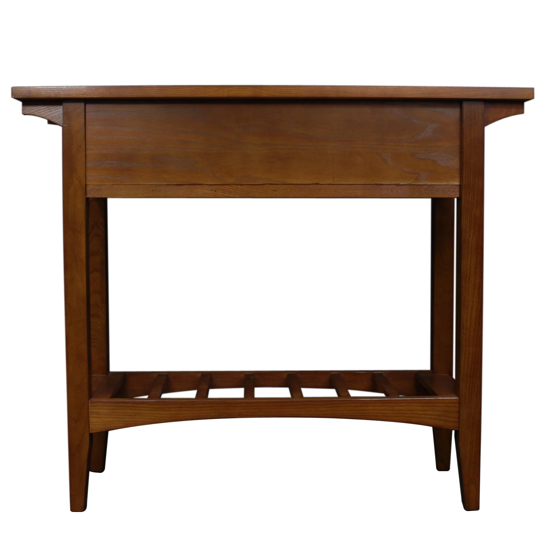 Leick Home 9061-RS Mission Style Wine Cabinet with Glass & Bottle Storage, 2 Drawers - Rustic Russet Finish Buffet Server for Dining Room, Living Room, Kitchen | Perfect for Wine Display, Entertaining & Home Bar Organization