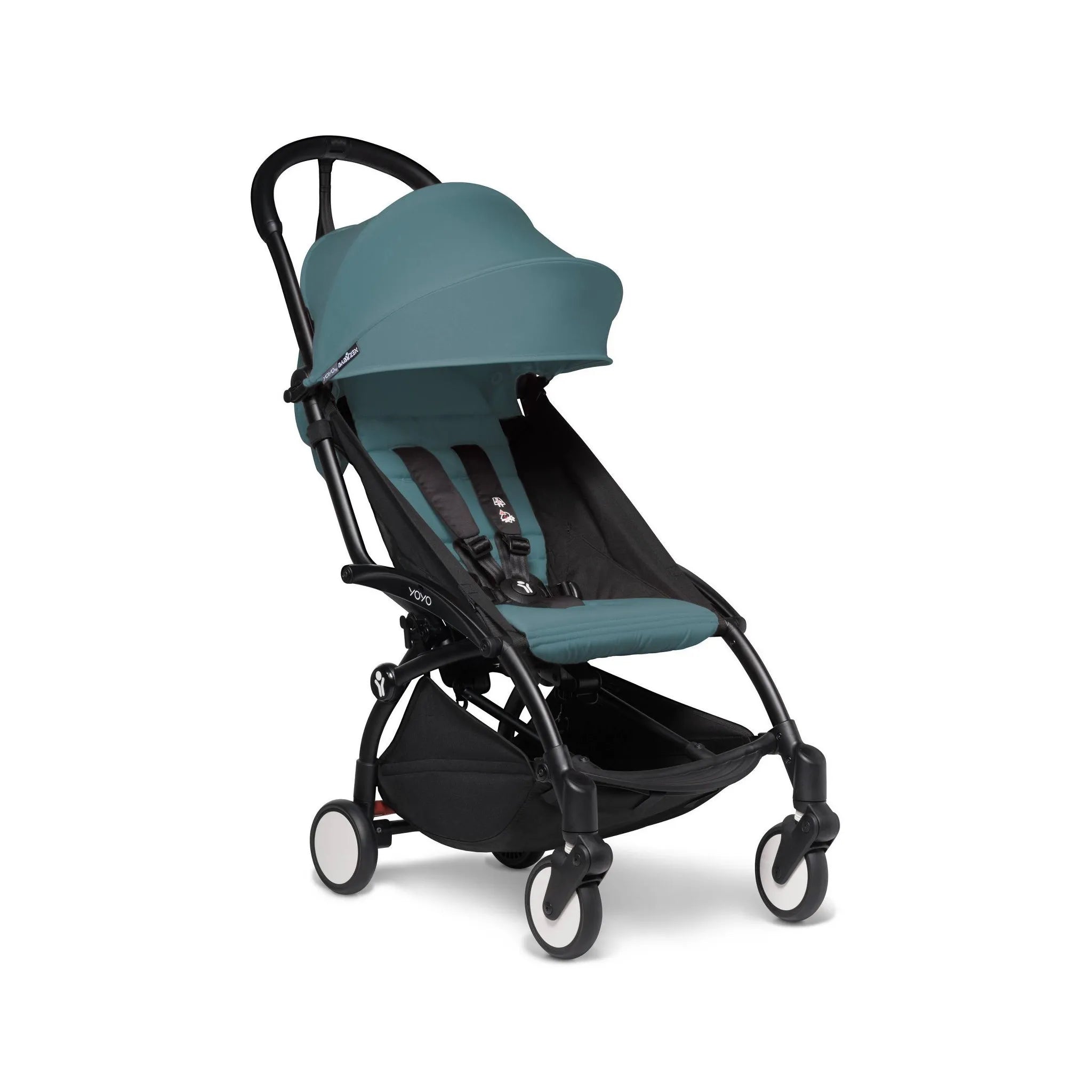 YOYO2 Lightweight Baby Stroller - Compact & Foldable Travel Stroller in Black Aqua | Perfect for Air Travel, City Walks & Everyday Use