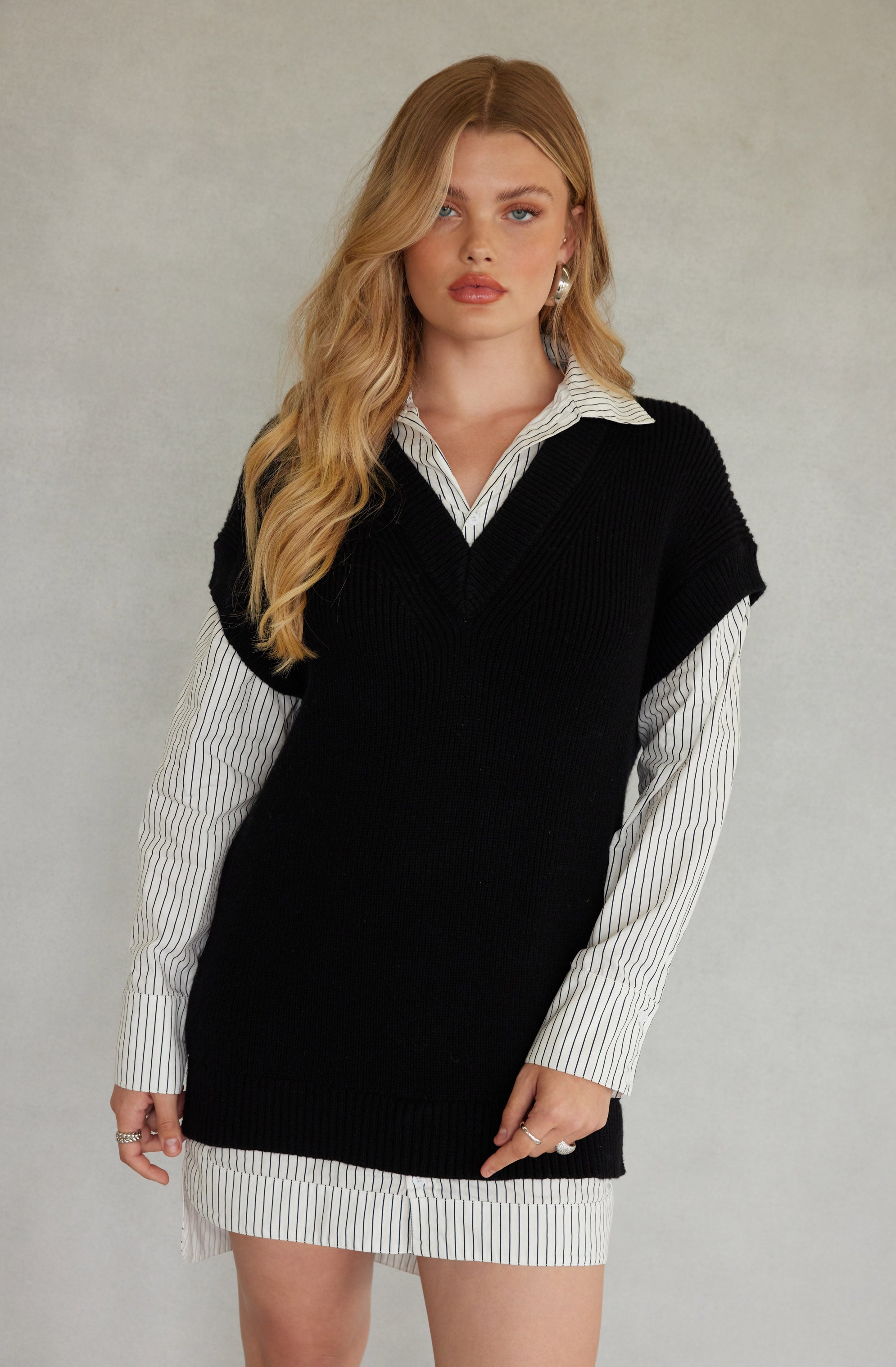 Stylish Ishilly Layered Sweater Dress for Women - Cozy Knit Pullover Tunic with Long Sleeves | Perfect for Fall Outfits, Winter Fashion & Casual Office Wear