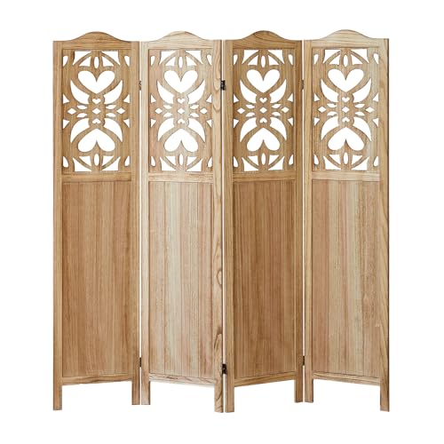 4 Panels Natural Wood