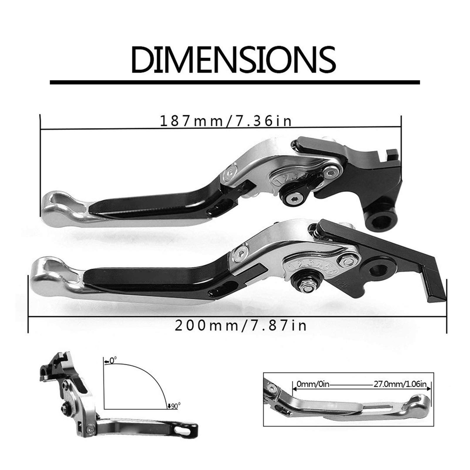 Adjustable Brake & Clutch Levers for Suzuki V-Strom 2002-2016 (DL650/DL1000) - CNC Motorcycle Handlebars Accessories - Perfect for Off-Road Adventure & Daily Commuting