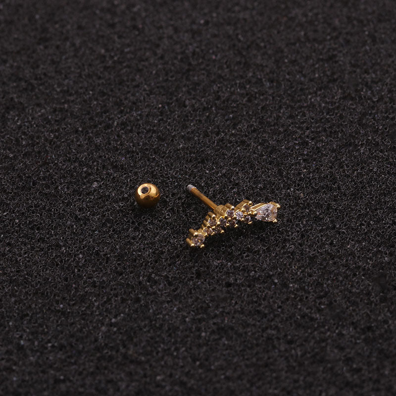 20G Tiny Waterdrop Daith Stud Conch Piercings - Hypoallergenic Surgical Steel Earrings for Cartilage | Perfect for Everyday Wear, Parties & Special Occasions | HSPJ1949