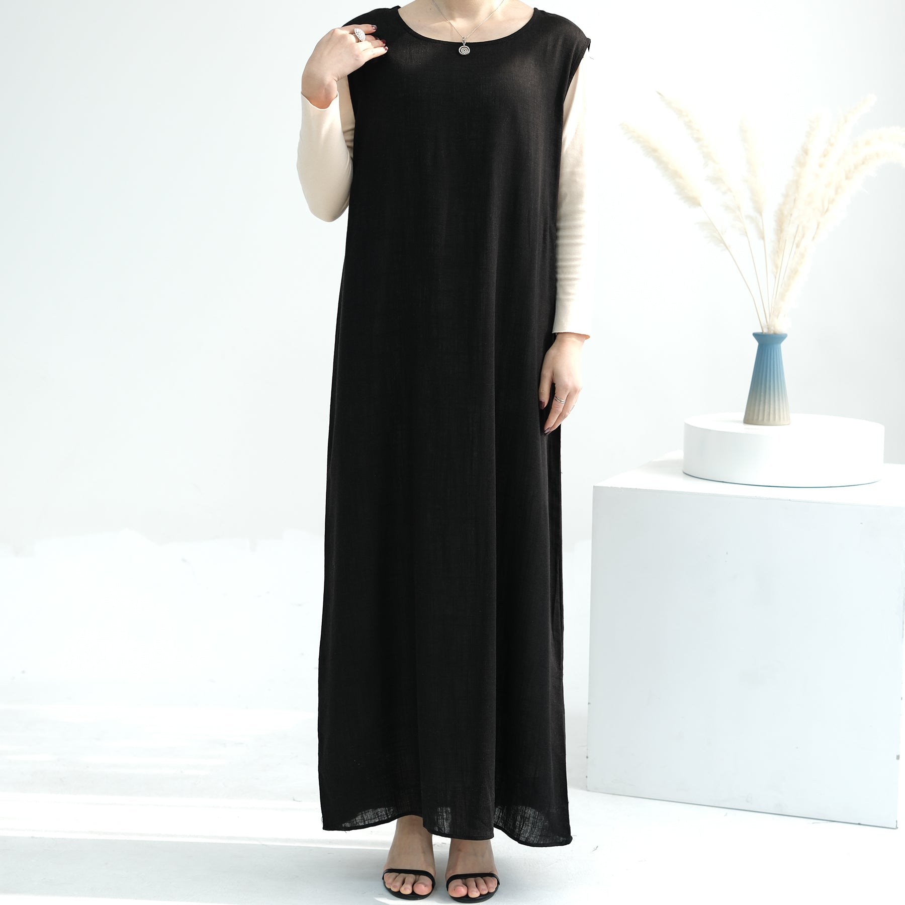 Aviella Black Linen Set - Soft & Breathable Linen Pajamas for Women | Perfect for Summer Sleepwear & Lounge Wear