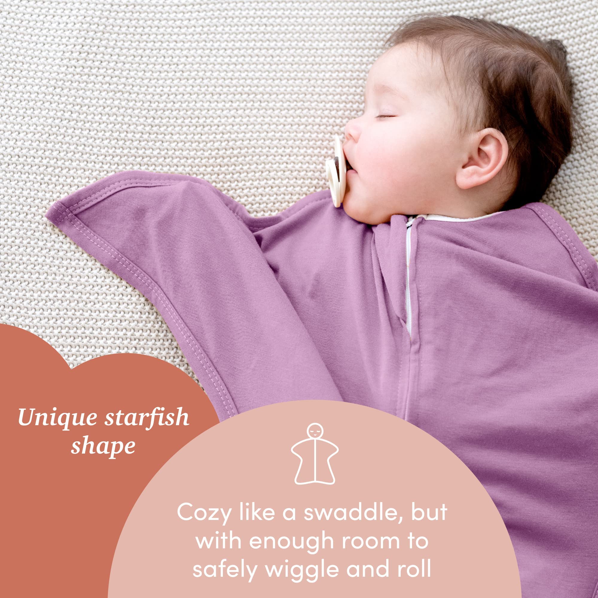 SleepingBaby Zipadee-Zip Transition Swaddle - Soft Baby Swaddle Blanket with Zipper for Easy Diaper Changes - Roomy Wearable Blanket for Infants 12-24 Months - Classic Girl Design - 3 Pack - Perfect for Nursery, Travel & Swaddle Transitioning