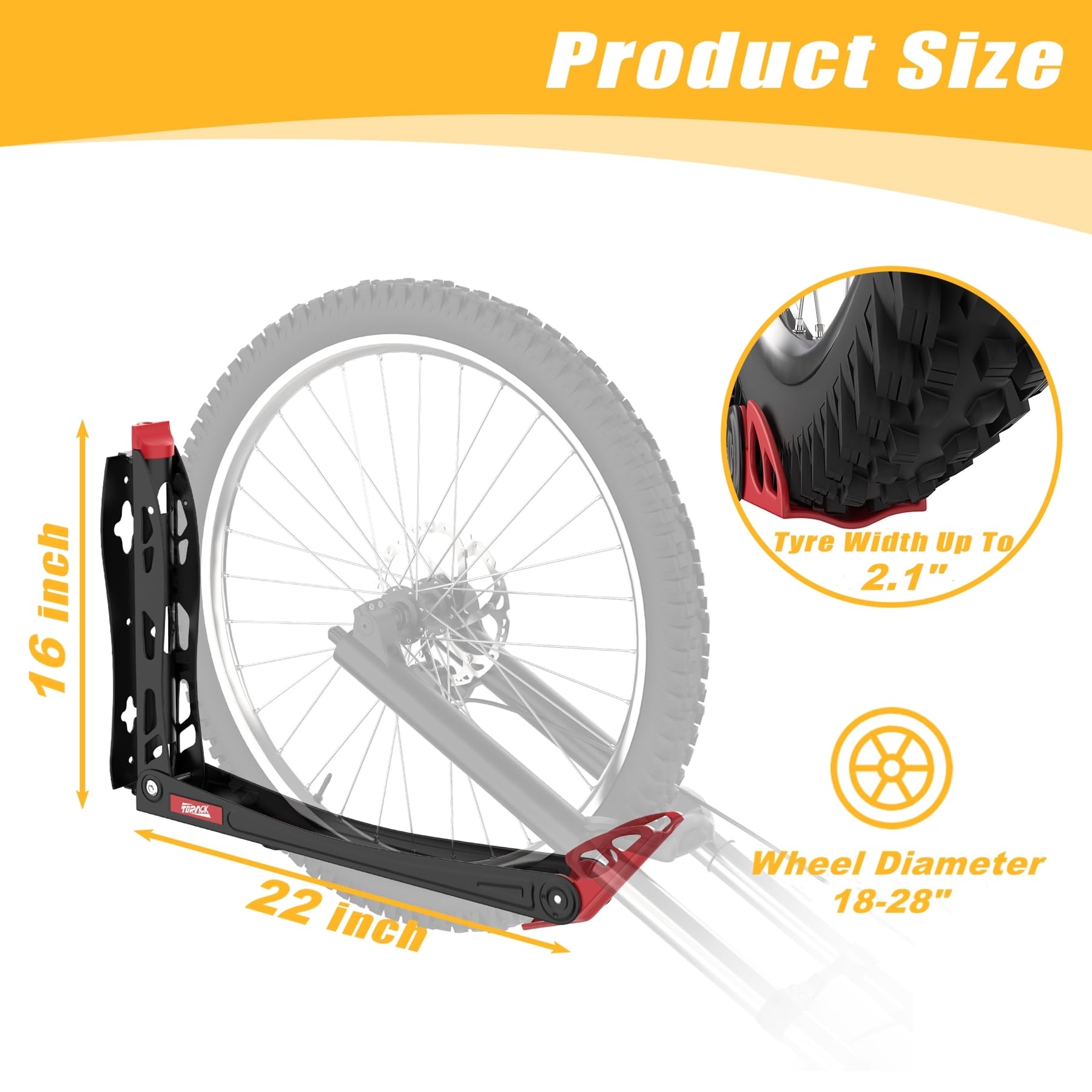 TORACK BIKEPAL Space Saving Wall Mounted Swivel Bike Racks - Vertical Bike Wall Hangers for Garage, Home & Apartment Storage (2 Pack) - Perfect for Indoor Cycling Equipment Organization & Small Space Solutions