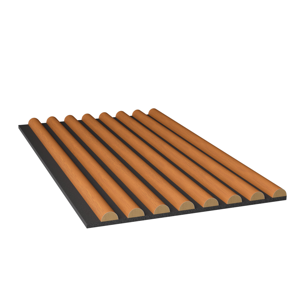 Acoustic Slat Wood Wall Panel - Half Round Slats for Home & Office Soundproofing & Decoration | Perfect for Living Room, Bedroom, and Conference Room