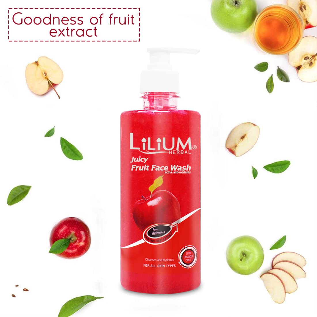 Lilium Herbal Fruit Face Wash 200ml - Natural Cleanser for Glowing Skin | Gentle Exfoliation & Hydration | Perfect for Daily Skincare Routine