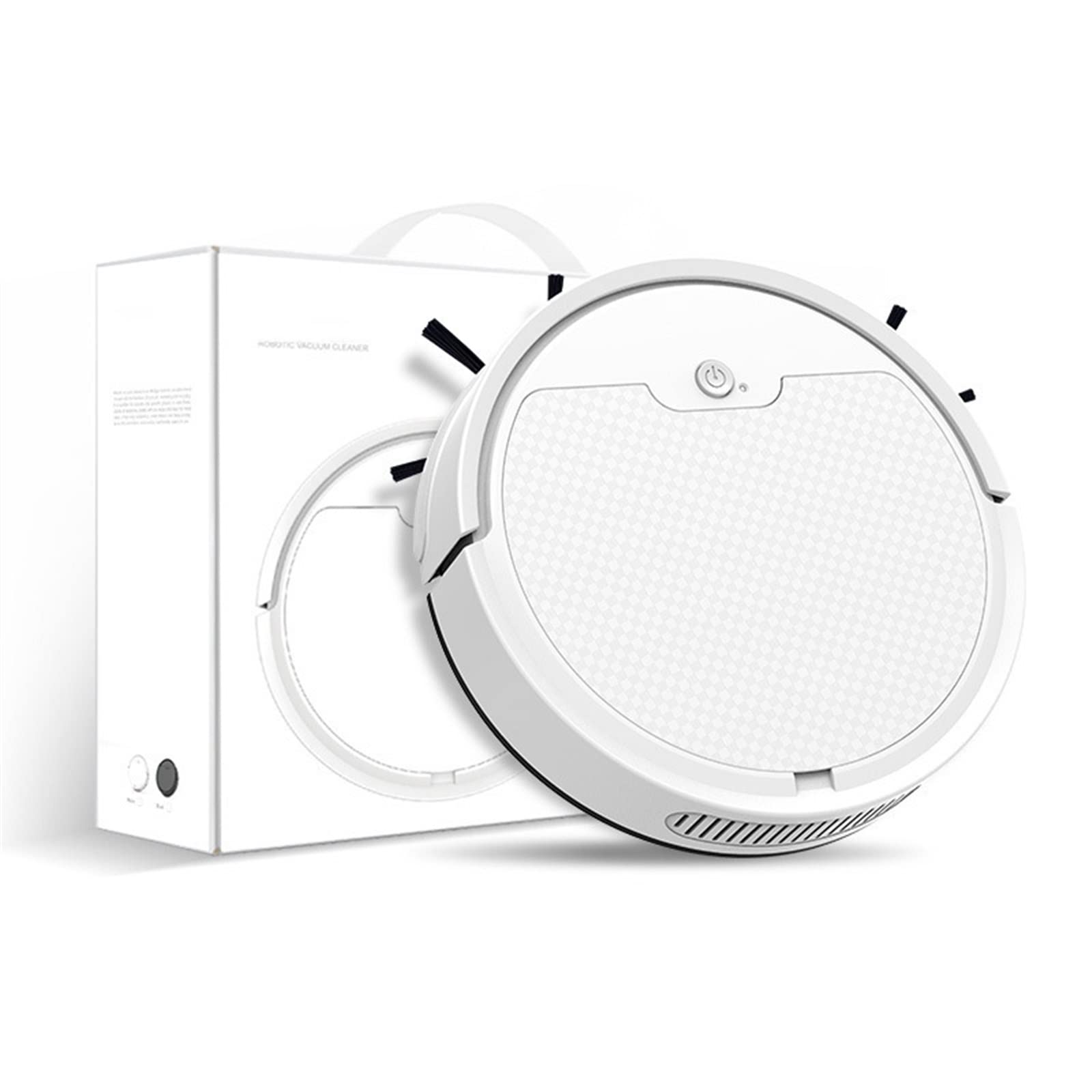 Smart Robot Vacuum Cleaner with APP Control - Wireless Wet/Dry Floor Cleaning Machine for Home, Handheld & Auto Mode - Perfect for Hardwood Floors & Pet Hair (White)