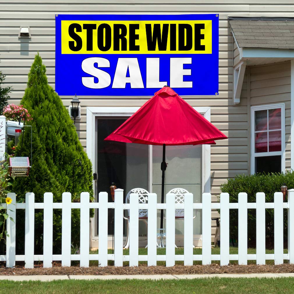 Vinyl Banner 16x40 Inches - Weatherproof Outdoor Business Sign with 4 Grommets (Multiple Sizes Available) | Perfect for Storewide Sales, Yard Signs & Industrial Use