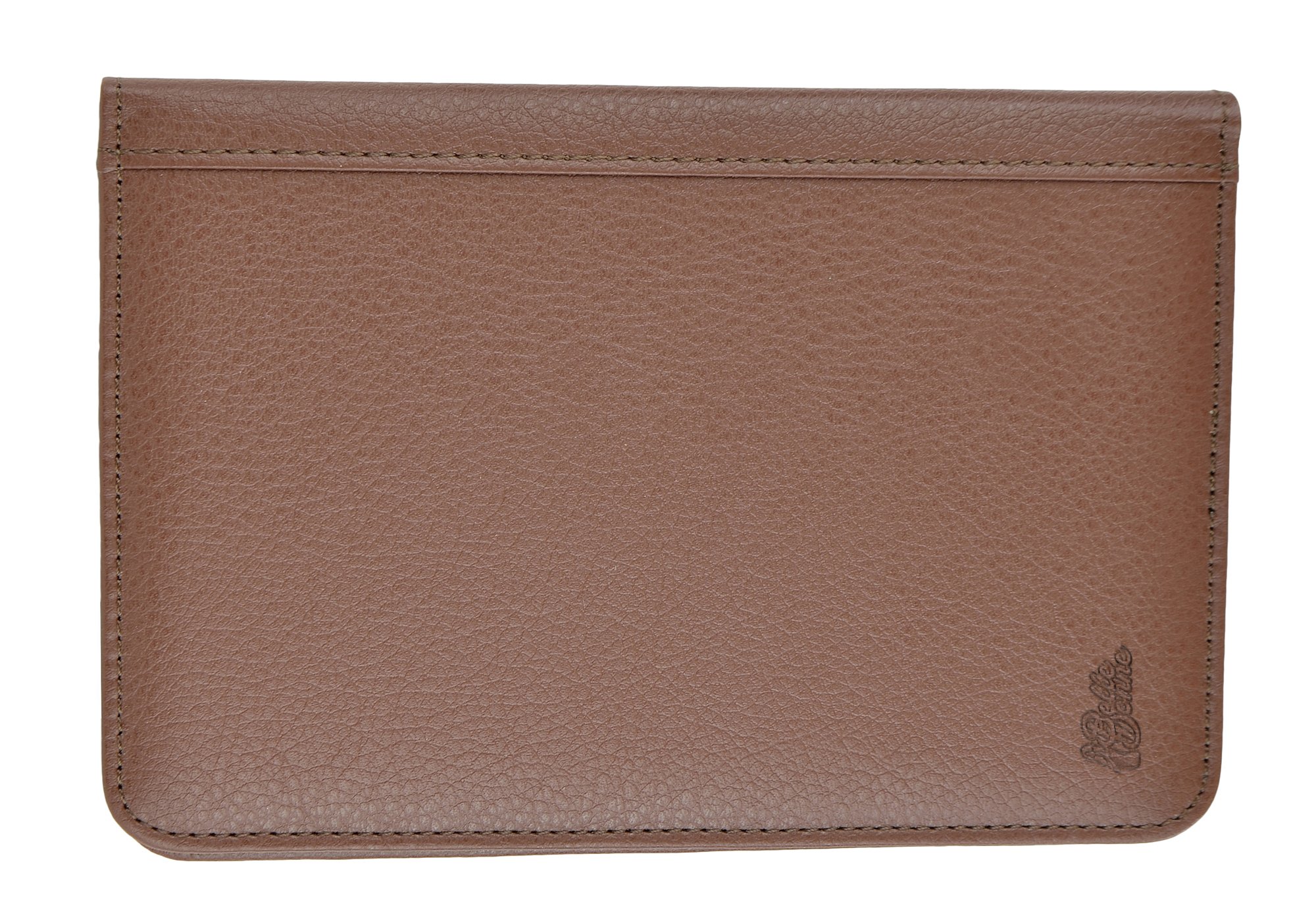 Belle Donne RFID Blocking Passport Holder Wallet - PU Leather Travel Document Organizer with Secure ID & Credit Card Slots - Perfect for Air Travel, Business Trips & Vacation (Brown)
