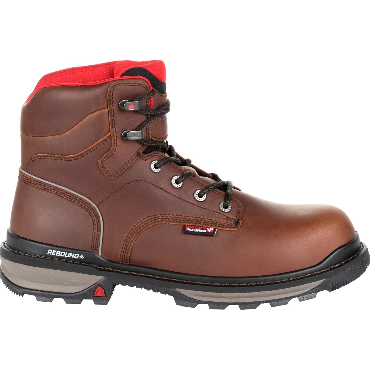 ROCKY Rams Horn Waterproof Work Boots for Men - Steel Toe, Slip Resistant, Comfortable Safety Shoes for Construction, Hiking & Outdoor Work