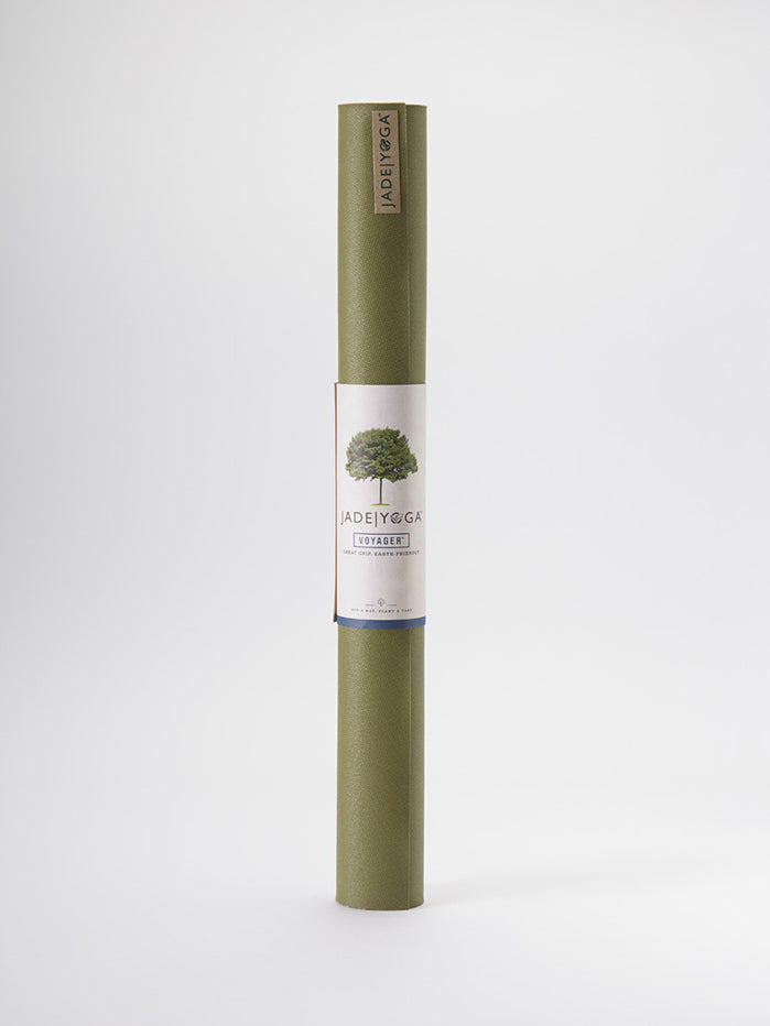 Premium Jade Yoga Voyager Mat - Eco-Friendly & Non-Slip Yoga Mat for Home & Studio Practice - Ideal for Travel, Hot Yoga, Pilates & Meditation