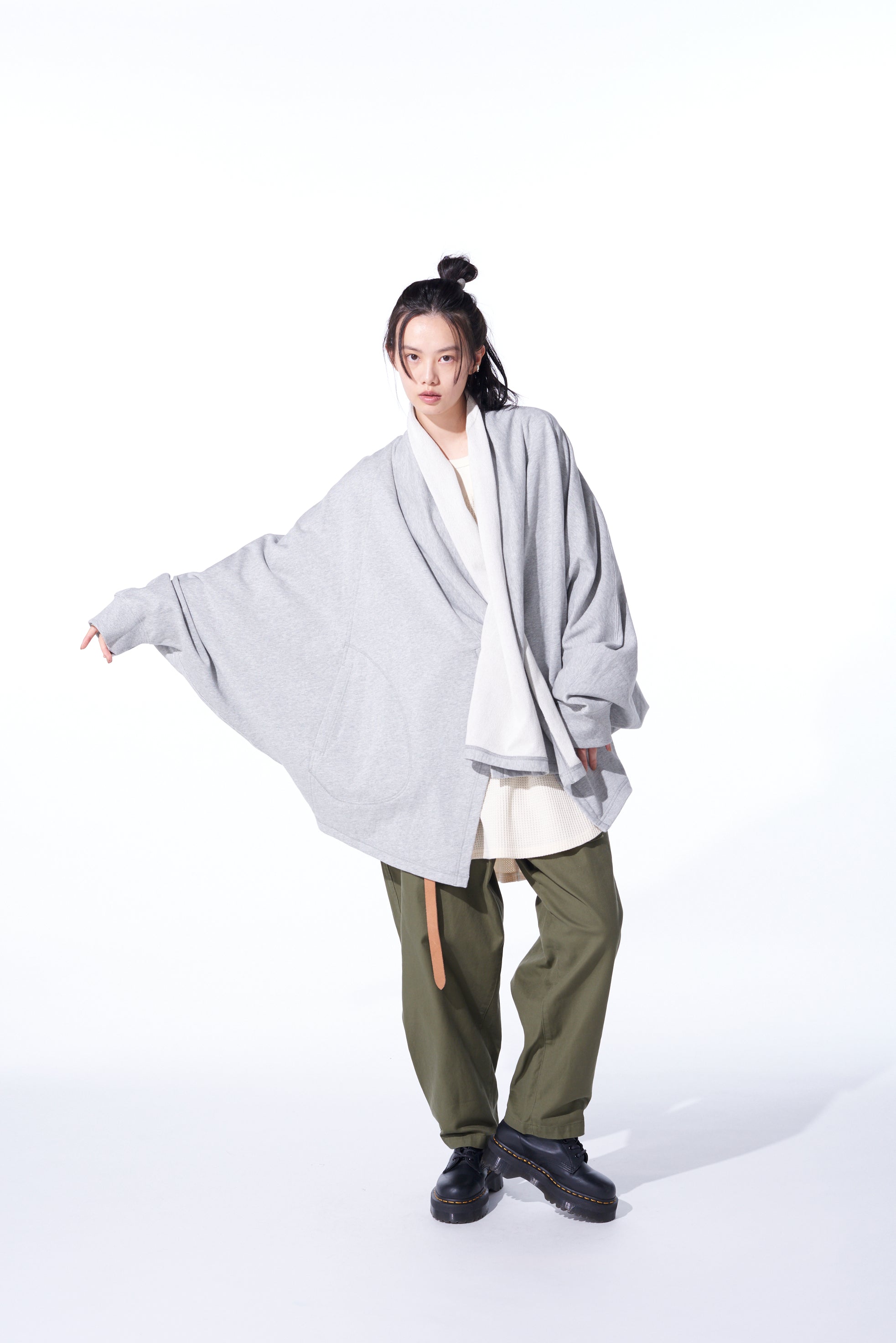 Soft Cotton Fleece Dolman Sleeve Cardigan with Stole Collar - Cozy Oversized Sweater for Women | Perfect for Fall Layering, Casual Outfits & Lounge Wear