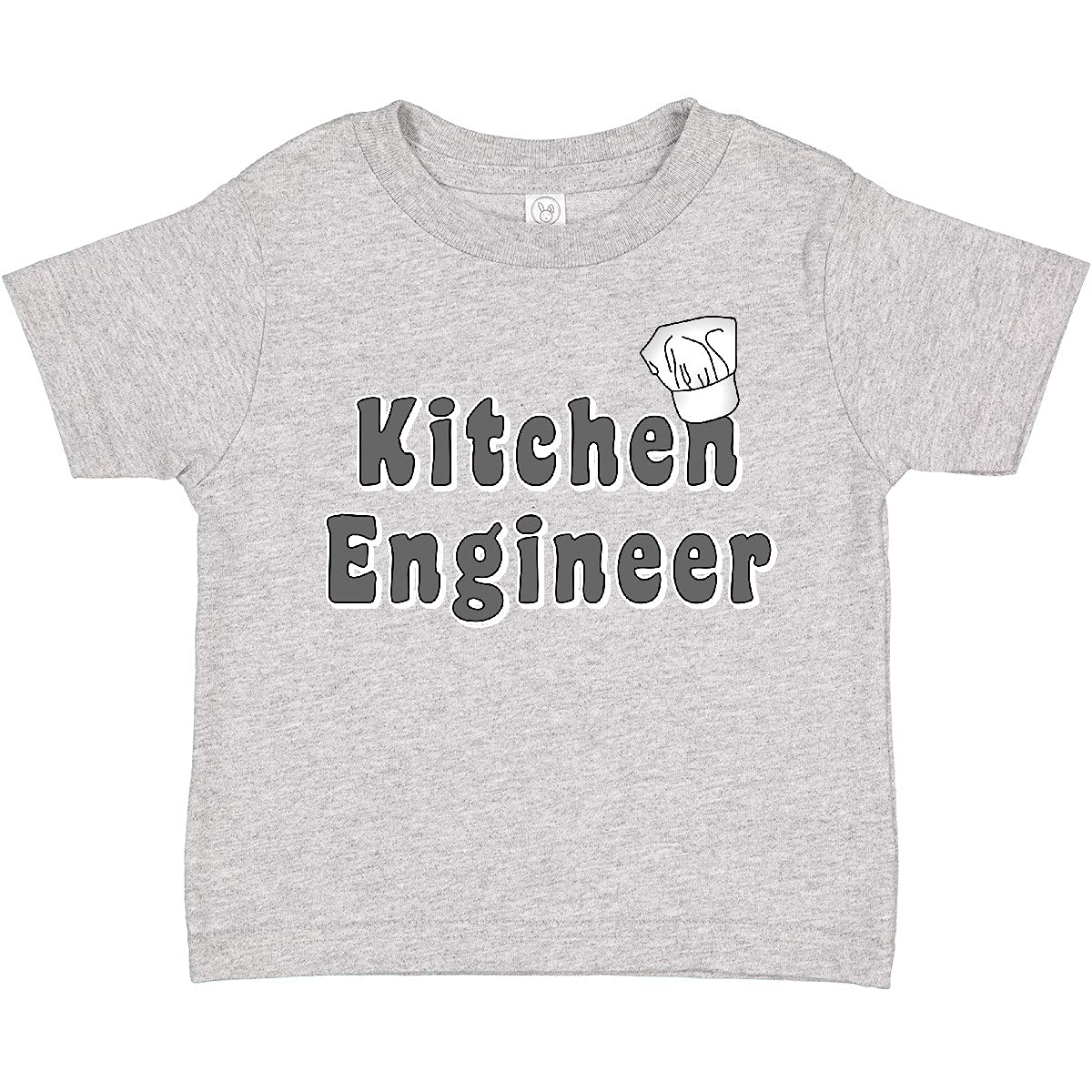 Inktastic Kitchen Engineer Gray Toddler T-Shirt - Cute Science & Cooking Themed Outfit for Toddlers - Perfect for Playdates, Daycare & Family Cooking Activities