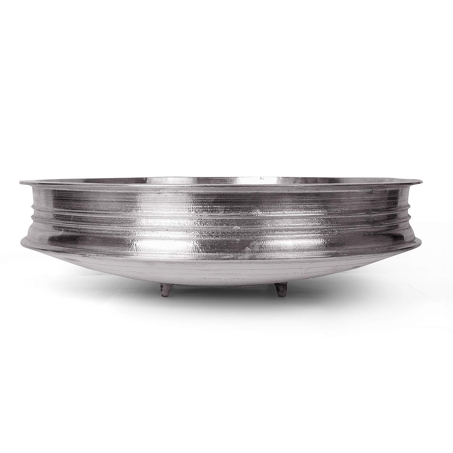 Premium Tazbi Healthy Indalium Uruli Pot - 16 Inch Aluminum Cooking Pot for Indian Cuisine | Perfect for Traditional Cooking, Serving Dishes & Home Decor